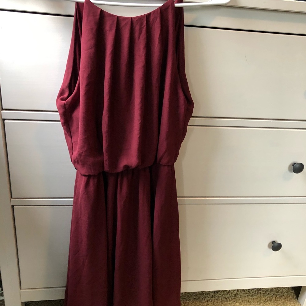 Lush Burgundy Dress